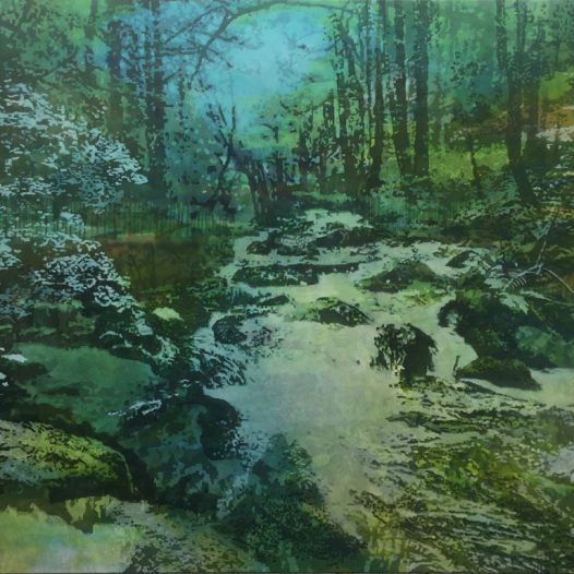 Flussbett, 2018, Öl auf Baumwolle, 160 x 200 cm