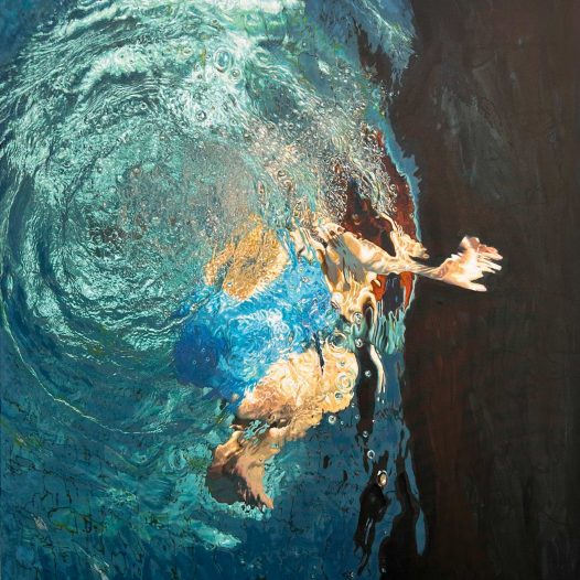 Lunaris, 2026, Acryl / Pigment auf Leinwand, 130 x 120 cm, € 7.500.-