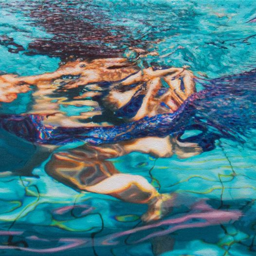 Melusine III, 2022, 40 x 75 cm, Acryl / Pigmente auf Leinwand
