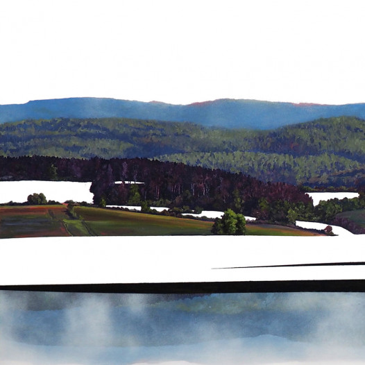 Stilles Wasser, 2020, Öl auf Leinwand, 110 x 180 cm