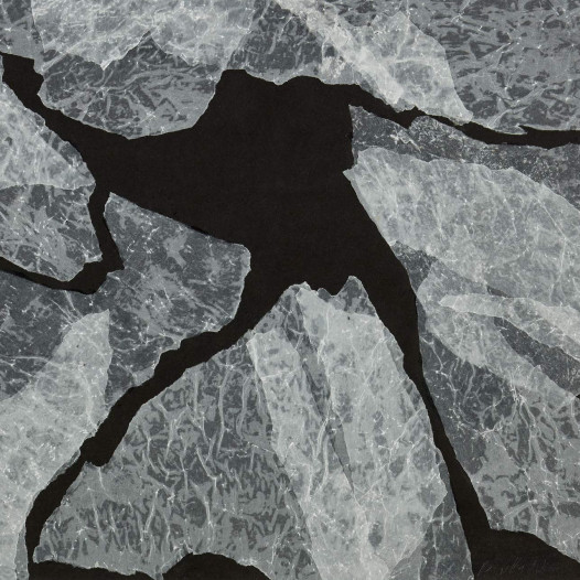 Nilas (4), 2026, 42 × 30 cm, gerahmt, Transparentpapier auf Fotokarton