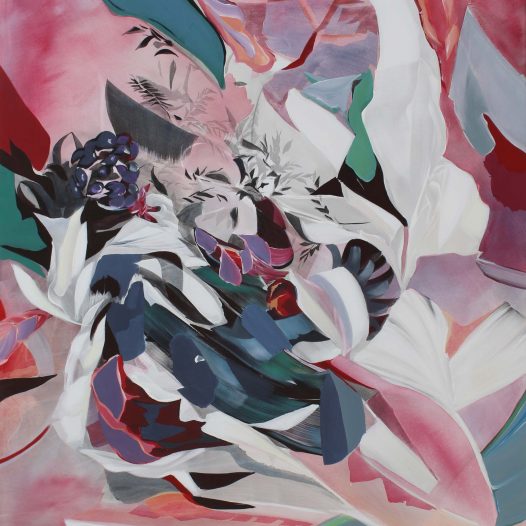 Blackberry swirl, 2026, Acryl auf Leinwand, 100 x 90 cm, € 3.800,-
