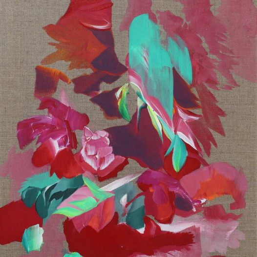 Grüne Materie | green matter, 2026, Acryl auf Leinwand, 50 x 40 cm, € 1.800,-