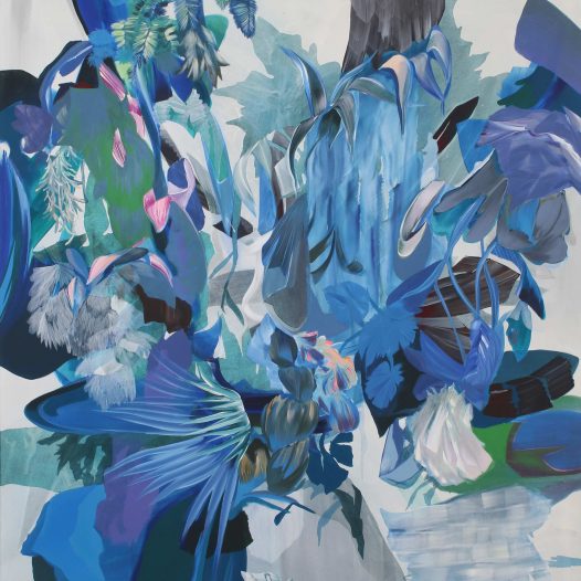 Ich spaziere in meinem blauen Garten / I go for a walk in my blue garden, 2026, Acryl auf Leinwand, 
160 x 140 cm, € 6.000,-