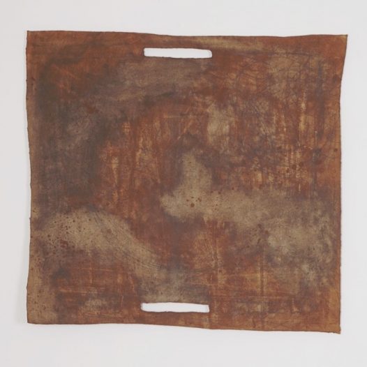 O.T. 2, 2008, Bleistift, Graphit, Öl, gerissenes Papier, 72 x 77 cm