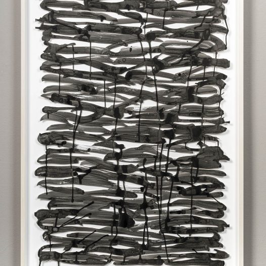 o.T., 2025, Papierschnitt/Tusche, 108 x 79,5 cm, € 4.500,- (inkl. Rahmung € 400,-)