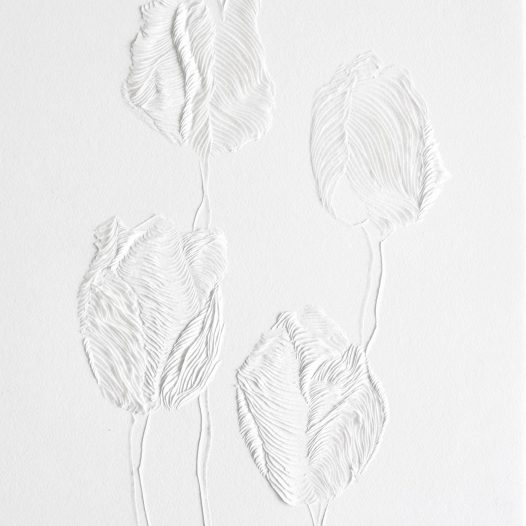 Ohne Titel (#2419), 2024, Büttenpapier, geschnitzt
43 x 33 cm (gerahmt),                              
€ 1.800,-
