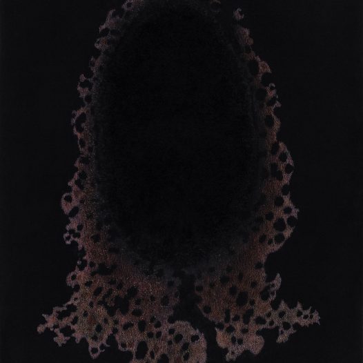 Nachtschatten, 2018/19, Tusche / Acryl / Farbstift auf Holz, 40 x 30 cm