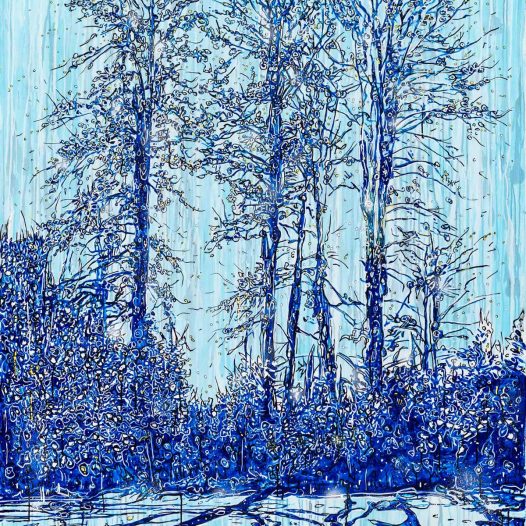 Am Unterholz, 2025, 200 x 140 cm, Mischtechnik auf Leinwand, € 14.500,-