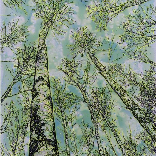 Aufragend, 2024, Mischtechnik auf Leinwand, 160 x 120 cm, € 12.000.-