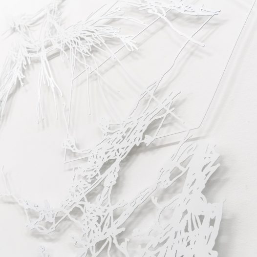 o.T. (Detail), 2018, Laserschnitt Metallblech, lackiert, 160 x 120 cm, Ed. 3 + 1 a.p., Foto: Thorsten Arendt