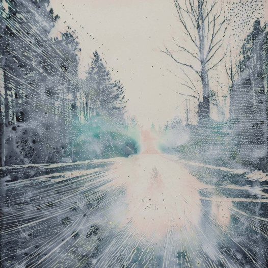 Eisfeld, 2025, 200 x 140 cm, Mischtechnik auf Leinwand, € 14.500,-