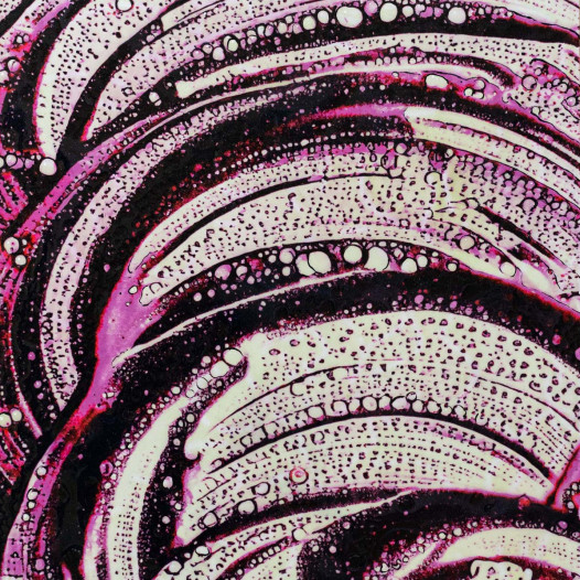 Gewischt, 2025, 80 x 60 cm, Malerei / Reliefdruck auf Holz, € 5.900,-