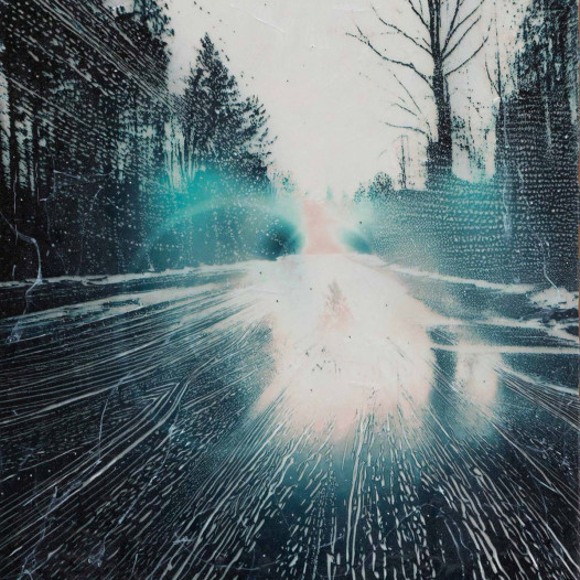 Glow, 2025, 70 x 50 cm, Malerei / Reliefdruck auf Holz, € 5.200,-