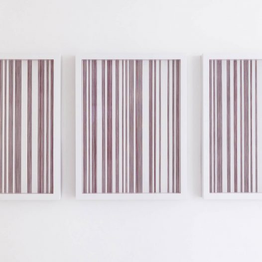 I_am_ok, 2024, Fäden, Holzrahmen mit Museumsglas, je 83,6 x 63,5 x 9,5 cm, € 13.400,-