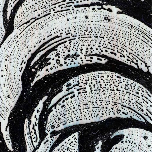 Verwischt, 2025, 145 x 95 cm, Malerei / Reliefdruck auf Leinwand, € 10.500,-