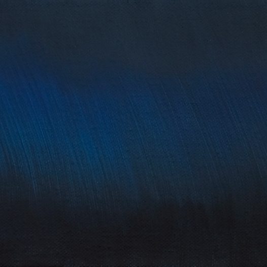 blue horizon, 2026, Tempera auf Leinwand, 20 x 40 cm