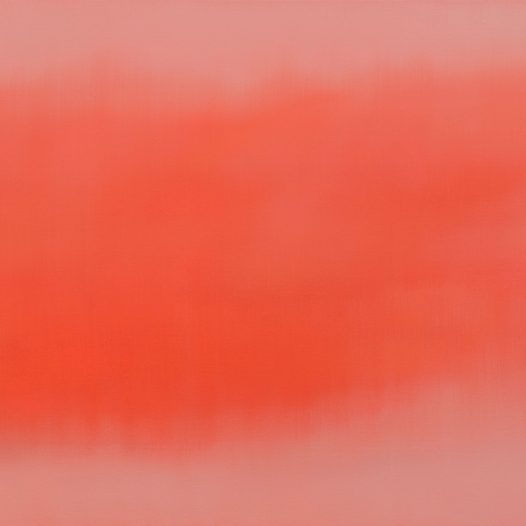 one red, 2024, Tempera auf Leinwand, 95 x 220 cm
