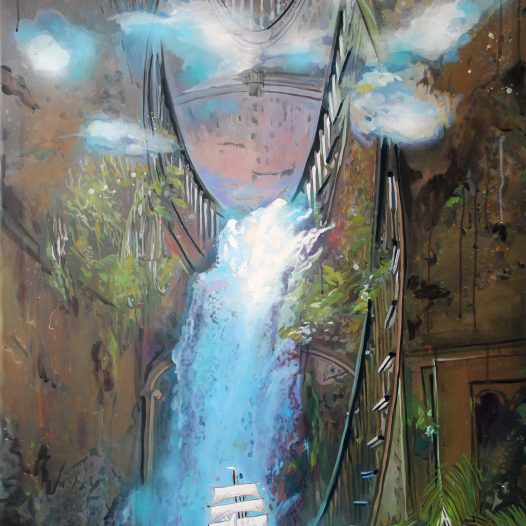 Everlasting Journey, 2015, Mischtechnik auf Leinwand, 160 x 100 cm