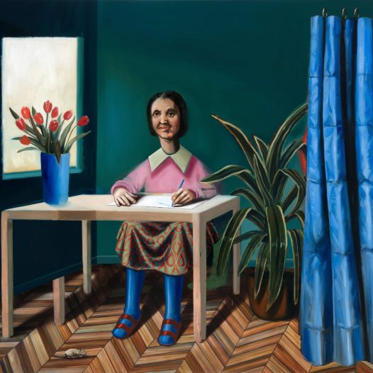 Ivana de Vivanco, The Blue Drawing, 2018, 200 x 180 cm, Öl auf Leinwand