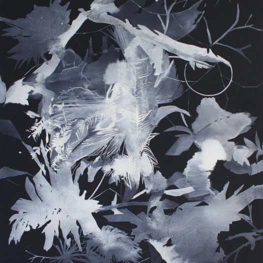 Dark mode canvas No. 2, 2020, Tusche auf Leinwand, 100 x 90 cm