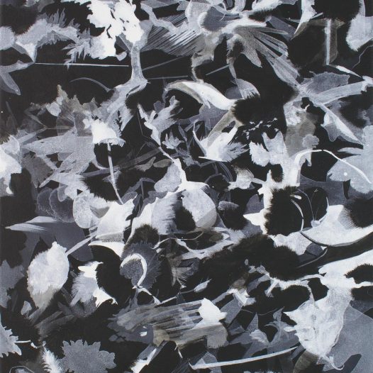 Dark mode canvas No. 5, 2020, Tusche auf Leinwand, 47 x 37 cm