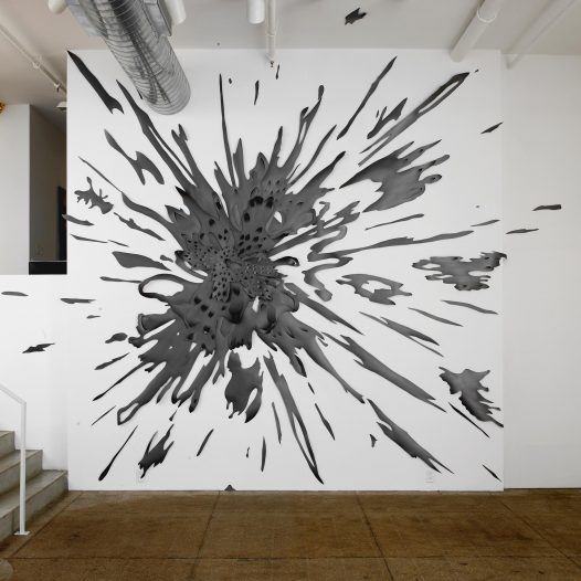 Splatter (#939G_3), 2009, Graphit auf Aquarellpapier, 410 x 450 x 5 cm, Privatsammlung, New York, N.Y.