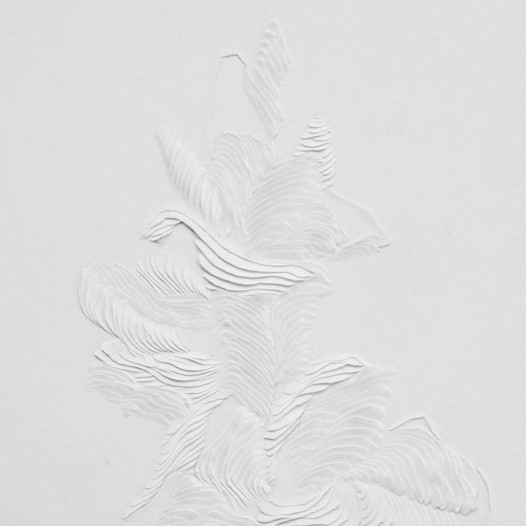 o.T. (#2422), 2024, Aquarellpapier, geschnitzt, 43 x 33 cm, € 1.800,-                         
