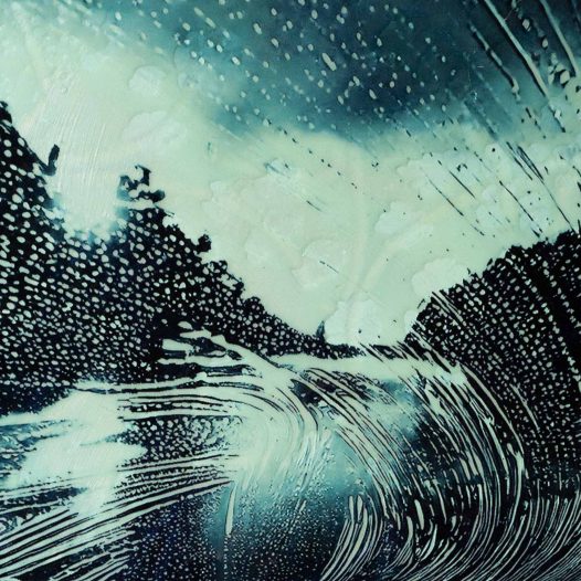 Deep in, 2025, 80 x 60 cm, Malerei / Reliefdruck auf Holz, € 5.900,-