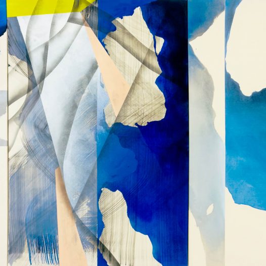 beneath the surface, 2025,
Acryl und Pigment auf vernähter Leinwand, 150 x 200 cm 