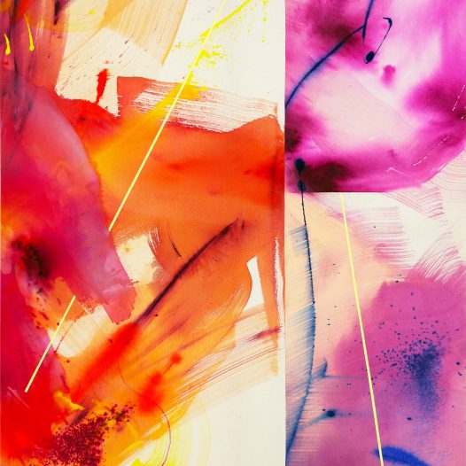 between tones 1, 2026, Acryl und Pigment auf vernähter Leinwand, 120 x 160 cm