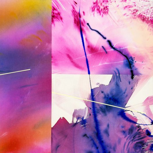 between tones 3, 2026, Acryl und Pigment auf vernähter Leinwand, 120 x 160 cm