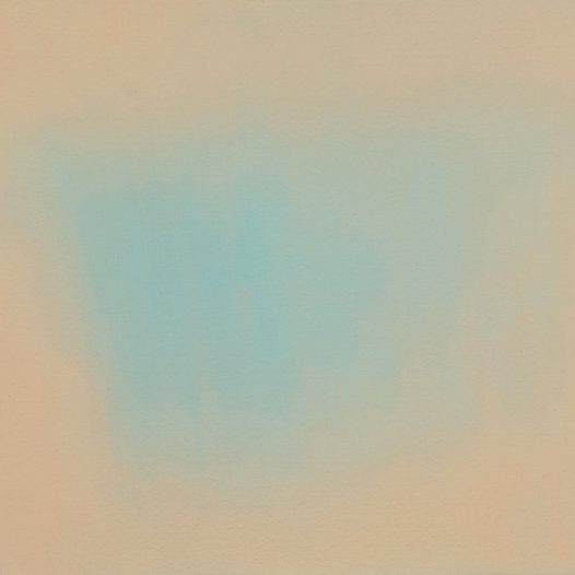 open blue, 2026, Tempera auf Leinwand, 37 x 42 cm